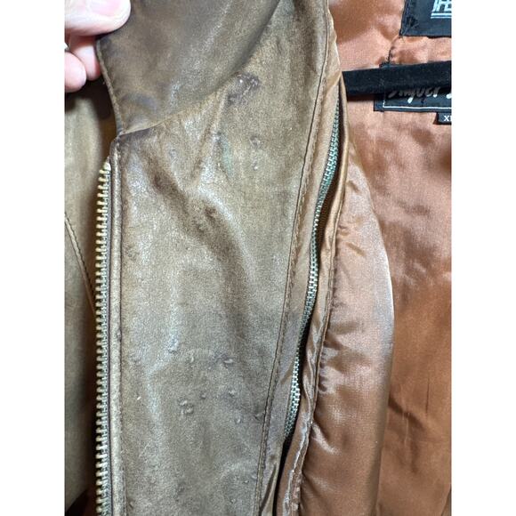 Vintage Snyder Leather Men's Size XL Thermolite Brown Leather Aviator Jacket - Picture 15 of 15